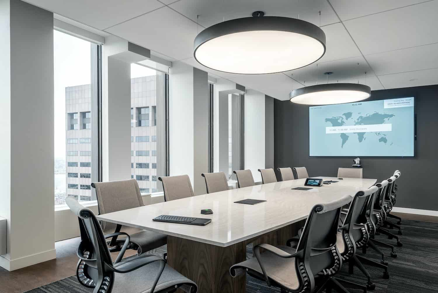 Modern Conference Room with AV Setup